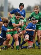 3 December 2016; Emma Clery of Connacht is tackled by Jenny Murphy of Leinster during the Women's Interprovincial Rugby Championship Round 1 game between Connacht and Leinster at Tuam RFC in Tuam, Co. Galway. Photo by Ray Ryan/Sportsfile