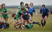 3 December 2016; Grainne Egan of Connacht is tackled by Jenny Murphy of Leinster during the Women's Interprovincial Rugby Championship Round 1 game between Connacht and Leinster at Tuam RFC in Tuam, Co. Galway. Photo by Ray Ryan/Sportsfile
