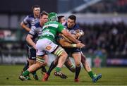 3 December 2016; John Cooney of Connacht is tackled by Marco Lazzaroni of Treviso during the Guinness PRO12 Round 10 match between Connacht and Benetton Treviso at The Sportsground in Galway. Photo by Ramsey Cardy/Sportsfile