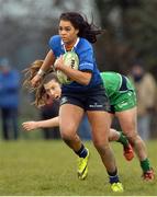 3 December 2016; Eimear Corri of Leinster breaks the tackle of Shannon Tuohey of Connacht  during the Women's Interprovincial Rugby Championship Round 1 game between Connacht and Leinster at Tuam RFC in Tuam, Co. Galway. Photo by Ray Ryan/Sportsfile