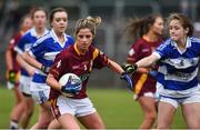 3 December 2016; Eadaoinn McGuinness of St. Maurs in action against Caoimhe O'Callaghan of Kinsale during the All Ireland Junior Club Championship Final 2016 match between Kinsale and St. Maurs at Dr Cullen Park in Carlow. Photo by Matt Browne/Sportsfile