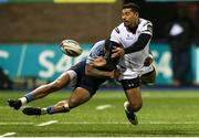 3 December 2016; Charles Piutau of Ulster is tackled by Rey Lee-Lo of Cardiff Blues during the Guinness PRO12 Round 10 match between Cardiff Blues and Ulster at BT Sport Cardiff Arms Park in Cardiff, Wales. Photo by Chris Fairweather/Sportsfile