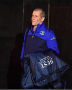 3 December 2016; Leinster senior coach Stuart Lancaster arrives ahead of the Guinness PRO12 Round 10 match between Leinster and Newport Gwent Dragons at the RDS Arena in Ballsbridge, Dublin. Photo by Brendan Moran/Sportsfile