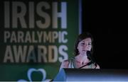 2 December 2016; Cliona O'Leary of RTÉ, winner of Best Paralympic Games TV Coverage, at the OCS Irish Paralympic Awards at the Ballsbridge Hotel in Dublin. Photo by Sam Barnes/Sportsfile