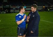 3 December 2016; Charlie Rock, left, and Luke McGrath of Leinster following the Guinness PRO12 Round 10 match between Leinster and Newport Gwent Dragons at the RDS Arena in Ballsbridge, Dublin. Photo by Stephen McCarthy/Sportsfile