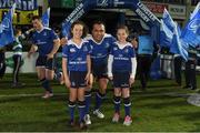3 December 2016; Leinster mascots Saoirse Eddy, left, and Francesca O'Halloran with captain Isa Nacewa at the Guinness PRO12 Round 10 match between Leinster and Newport Gwent Dragons at the RDS Arena in Ballsbridge, Dublin. Photo by Brendan Moran/Sportsfile