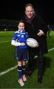 3 December 2016; Leinster matchday mascot Francesca O'Halloran prior to the Guinness PRO12 Round 10 match between Leinster and Newport Gwent Dragons at the RDS Arena in Ballsbridge, Dublin. Photo by Stephen McCarthy/Sportsfile