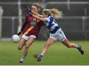 3 December 2016; Molly Moran of St. Maurs in action against Orla Finn of Kinsale during the All Ireland Junior Club Championship Final 2016 match between Kinsale and St. Maurs at Dr Cullen Park in Carlow. Photo by Matt Browne/Sportsfile