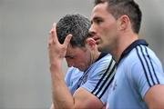 24 April 2011; Dejected Dublin players Paul Brogan, left, and Declan Lally at the end of the game. Allianz Football League Division 1 Final, Dublin v Cork, Croke Park, Dublin. Picture credit: David Maher / SPORTSFILE