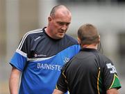 24 April 2011; Pat Gilroy, Dublin manager in discussion with linesman Robert O'Donnell shortly before half time. Allianz Football League Division 1 Final, Dublin v Cork, Croke Park, Dublin. Picture credit: David Maher / SPORTSFILE