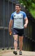 25 April 2011; Leinster's Fergus McFadden makes his way to squad training ahead of their Heineken Cup Semi Final against Toulouse on Saturday. Leinster Rugby Squad Training and Media Briefing, UCD, Belfield, Dublin. Picture credit: Barry Cregg / SPORTSFILE