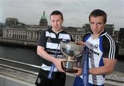 26 April 2011; Pictured at the Ulster Bank League Division 1 Final photocall are Conal Keane, Old Belvedere RFC, left, and Frank Cogan, Cork Constitution RFC. The two teams will go head to head in the final this Sunday May 1st in Donnybrook Stadium. Ulster Bank League Final Photocall, Ulster Bank, Georges Quay, Dublin. Picture credit: Brian Lawless / SPORTSFILE