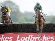 26 April 2011; Salsify, with Richard Harding up, right, on their way to winning the Joseph R. O'Reilly Memorial Hunters Steeplechase, from second place Viking Splash, with Brian Hayes up. Fairyhouse Easter Festival, Fairyhouse Racecourse, Fairyhouse, Co. Meath. Picture credit: Brian Lawless / SPORTSFILE