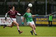 4 December 2016; Moya Feehan of Shane O'Neills in action against Theresa Keane of Annaghdown during the All Ireland Ladies Football Intermediate Club Championship Final 2016 match between Annaghdown and Shane O’Neills at Parnell Park in Dublin. Photo by Sam Barnes/Sportsfile