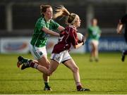 4 December 2016; Nicola Burke of Annaghdown  in action against Shauna Grey of Shane O'Neills during the All Ireland Ladies Football Intermediate Club Championship Final 2016 match between Annaghdown and Shane O’Neills at Parnell Park in Dublin. Photo by Sam Barnes/Sportsfile