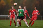 4 December 2016; Niamh Farrelly of Peamount United is tackled by Fiona Donnelly of Shelbourne FC during the Continental Tyres Women's National League game between Peamount United and Shelbourne FC at Greenogue in Newcastle, Dublin. Photo by Ramsey Cardy/Sportsfile