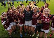 4 December 2016; Annaghdown players celebrate at the final whistle following the All Ireland Ladies Football Intermediate Club Championship Final 2016 match between Annaghdown and Shane O’Neills at Parnell Park in Dublin. Photo by Sam Barnes/Sportsfile