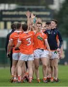 4 December 2016; Armagh players congratulate eachother after the O'Fiaich Cup Semi-Final match between Armagh and Derry at St Oliver Plunkett Park in Crossmaglen, Co Armagh. Photo by Piaras Ó Mídheach/Sportsfile