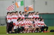 4 December 2016; The Derry team pose for a team photograph prior to the O'Fiaich Cup Semi-Final match between Armagh and Derry at St Oliver Plunkett Park in Crossmaglen, Co Armagh. Photo by Piaras Ó Mídheach/Sportsfile