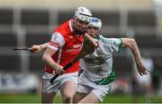 4 December 2016; Colm Cronin of Cuala in action against Huw Lawlor of O'Loughlin Gaels during the AIB Leinster GAA Hurling Senior Club Championship Final match between O'Loughlin Gaels and Cuala at O'Moore Park in Portlaoise, Co Laois. Photo by David Maher/Sportsfile
