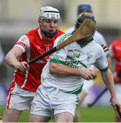 4 December 2016; Eddie Kearns of O'Loughlin Gaels in action against Colm Cronin of Cuala during the AIB Leinster GAA Hurling Senior Club Championship Final match between O'Loughlin Gaels and Cuala at O'Moore Park in Portlaoise, Co Laois. Photo by David Maher/Sportsfile