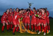4 December 2016; Shelbourne FC players celebrate following the Continental Tyres Women's National League game between Peamount United and Shelbourne FC at Greenogue in Newcastle, Dublin. Photo by Ramsey Cardy/Sportsfile