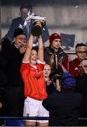 4 December 2016; Amanda Casey of Donaghmoyne lifts the cup following the All Ireland Ladies Football Senior Club Championship Final 2016 match between Donaghmoyne and Foxrock Cabinteely at Parnell Park in Dublin. Photo by Sam Barnes/Sportsfile