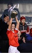 4 December 2016; Amanda Casey of Donaghmoyne lifts the cup following the All Ireland Ladies Football Senior Club Championship Final 2016 match between Donaghmoyne and Foxrock Cabinteely at Parnell Park in Dublin. Photo by Sam Barnes/Sportsfile