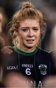 4 December 2016; Ciara Ni Mhurchadh of Foxrock Cabinteely dejected following the All Ireland Ladies Football Senior Club Championship Final 2016 match between Donaghmoyne and Foxrock Cabinteely at Parnell Park in Dublin. Photo by Sam Barnes/Sportsfile