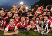 4 December 2016; Donaghmoyne players celebrate with the cup following the All Ireland Ladies Football Senior Club Championship Final 2016 match between Donaghmoyne and Foxrock Cabinteely at Parnell Park in Dublin. Photo by Sam Barnes/Sportsfile