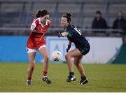 4 December 2016; Cathriona McConnell of Donaghmoyne in action against Niamh Ryan of Foxrock Cabinteely during the All Ireland Ladies Football Senior Club Championship Final 2016 match between Donaghmoyne and Foxrock Cabinteely at Parnell Park in Dublin. Photo by Sam Barnes/Sportsfile