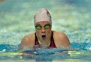 4 December 2016; Ellen Walshe of Templeogue SC competing in Womens 400M individual medley final at the Irish Short Course swimming Championships at Lagan Valley Leisureplex, Lisburn, Co Antrim. Photo by Oliver McVeigh/Sportsfile