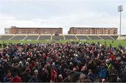 4 December 2016; A general view of Cuala supporters at the end of the AIB Leinster GAA Hurling Senior Club Championship Final match between O'Loughlin Gaels and Cuala at O'Moore Park in Portlaoise, Co Laois. Photo by David Maher/Sportsfile
