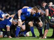 3 December 2016; Leinster players, from left, Rhys Ruddock, Oisin Heffernan, Richardt Strauss and Andrew Porter prepare for a scrum during the Guinness PRO12 Round 10 match between Leinster and Newport Gwent Dragons at the RDS Arena in Ballsbridge, Dublin. Photo by Stephen McCarthy/Sportsfile