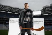 6 December 2016; Littlewoods Ireland was today unveiled as a new top tier partner of both the Gaelic Athletic Association and the Camogie Association. The online department store has signed a three-year deal with the GAA which sees them become both the GAA Hurling All-Ireland Senior Championship and Camogie National League sponsor until 2019. Pictured at the launch is former Kilkenny hurler Jackie Tyrell in Croke Park, Dublin. Photo by Stephen McCarthy/Sportsfile