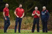 7 December 2016; British & Irish Lions assistant coaches, from left, Steve Borthwick, Andy Farrell, and Rob Howley with head coach Warren Gatland, right, during the announcement of the British & Irish Lions management team at Carton House in Maynooth, Co Kildare. Photo by Brendan Moran/Sportsfile