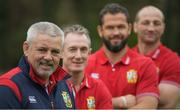 7 December 2016; British & Irish Lions head coach Warren Gatland, left, with his coaching team, Rob Howley,  Andy Farrell, and Steve Borthwick during the announcement of the British & Irish Lions management team at Carton House in Maynooth, Co Kildare. Photo by Brendan Moran/Sportsfile