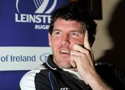 28 April 2011; Leinster's Shane Horgan during a press conference ahead of their Heineken Cup Semi-Final against Toulouse on Saturday. Leinster Rugby Press Conference, David Lloyd Riverview, Clonskeagh, Dublin. Picture credit: Matt Browne / SPORTSFILE