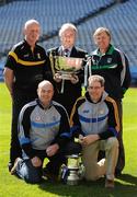 28 April 2011; In attendance at the Allianz Hurling League Division 1 & 2 Finals preview are, clockwise, from front left, Dublin manager Anthony Daly, Kilkenny manager Brian Cody, Brendan Murphy, Chief Executive, Allianz Ireland, Limerick manager Donal O'Grady, and Clare manager Ger O'Loughlin. The two side's will play each other in the Allianz Hurling Division 1 Final, in Croke Park, on Sunday. Croke Park, Dublin. Picture credit: Brendan Moran / SPORTSFILE