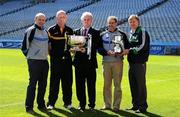 28 April 2011; In attendance at the Allianz Hurling League Division 1 & 2 Finals preview are from left, Dublin manager Anthony Daly, Kilkenny manager Brian Cody, Brendan Murphy, Chief Executive, Allianz Ireland, Clare manager Ger O'Loughlin and Limerick manager Donal O'Grady. The two side's will play each other in the Allianz Hurling Division 1 Final, in Croke Park, on Sunday. Croke Park, Dublin. Picture credit: Brendan Moran / SPORTSFILE