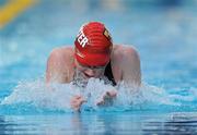 28 April 2011; Sycerika McMahon, from Leander Swimming Club, Belfast, on her way to winning the 50m Breaststroke at the Irish National Long Course Swimming Championships 2011. National Aquatic Centre, Abbotstown, Co. Dublin. Picture credit: Matt Browne / SPORTSFILE