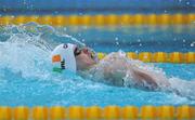 28 April 2011; Karl Burdis, from Portmarnick Swimming Club, Co. Dublin, on his way to winning the 100m Backcrawl at the Irish National Long Course Swimming Championships 2011. National Aquatic Centre, Abbotstown, Co. Dublin. Picture credit: Matt Browne / SPORTSFILE