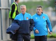 22 April 2011; St Patricks Athletic manager Pete Mahon, left, along with head coach John Gill. Airtricity League Premier Division, Derry City v St Patrick's Athletic, The Brandywell, Derry. Picture credit: Oliver McVeigh / SPORTSFILE