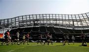 29 April 2011; Leinster players during the Captain's Run ahead of their Heineken Cup Semi-Final match against Toulouse on Saturday. Leinster Rugby Squad Captain's Run, Aviva Stadium, Lansdowne Road, Dublin. Picture credit: Brian Lawless / SPORTSFILE