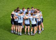 24 April 2011; The Dublin players in a huddle before the game. Allianz Football League Division 1 Final, Dublin v Cork, Croke Park, Dublin. Picture credit: Ray McManus / SPORTSFILE