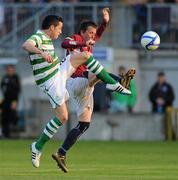 29 April 2011; Bobby Ryan, Galway United, in action against Billy Dennehy, Shamrock Rovers. Airtricity League Premier Division, Galway United v Shamrock Rovers, Terryland Park, Galway. Picture credit: Ray Ryan / SPORTSFILE