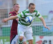 29 April 2011; Gary O'Neill, Shamrock Rovers, in action against Stephen Walshe, Galway United. Airtricity League Premier Division, Galway United v Shamrock Rovers, Terryland Park, Galway. Picture credit: Ray Ryan / SPORTSFILE