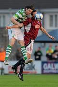 29 April 2011; Ken Oman, Shamrock Rovers, in action against Stephen Feeney, Galway United. Airtricity League Premier Division, Galway United v Shamrock Rovers, Terryland Park, Galway. Picture credit: Ray Ryan / SPORTSFILE