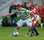 29 April 2011; Gary O'Neill, Shamrock Rovers, in action against Paul Sinnot, Galway United. Airtricity League Premier Division, Galway United v Shamrock Rovers, Terryland Park, Galway. Picture credit: Ray Ryan / SPORTSFILE