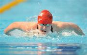 30 April 2011; Sycerika McMahon, Leander Swim Club, in action during her heat of the Women's 100m Butterfly at the Irish National Long Course Swimming Championships 2011. National Aquatic Centre, Abbotstown, Co. Dublin. Picture credit: Brendan Moran / SPORTSFILE